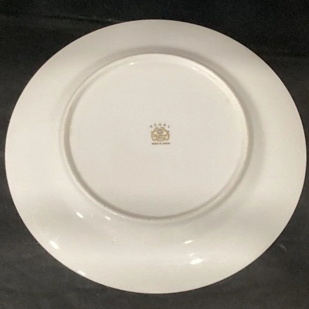 Regal Diamond China Citrus Dinner Plates,‎ Set of 2, Vintage Ceramic Tableware
